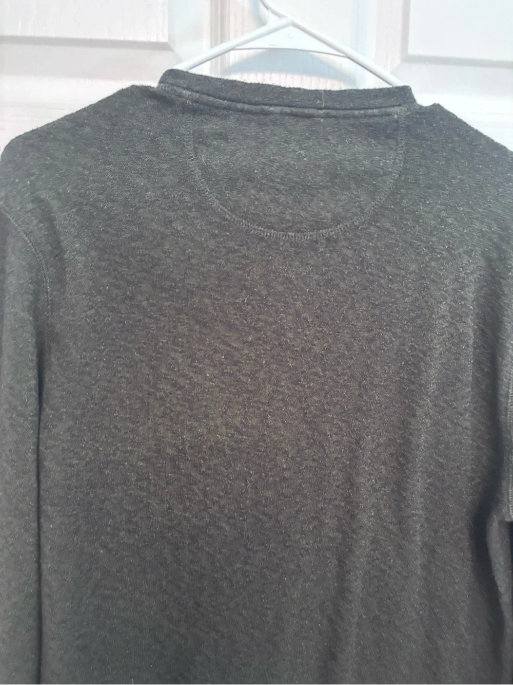 Levi's dark gray/brown Crewneck Henley Sweater with Small Logo